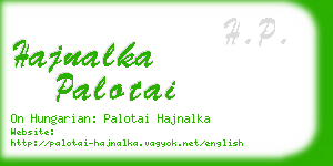 hajnalka palotai business card